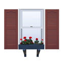 Vinyl | Louvered Exterior Shutters | 9.25" Width | Cathedral Top | with Mid Rail (50/50 Split) | 1 Pair