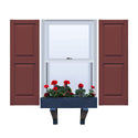 Vinyl | Raised Panel Exterior Shutters |  14.5" Width | with Mid Rail (50/50 Split) | 1 Pair