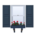 Vinyl | Raised Panel Exterior Shutters |  18" Width | with Mid Rail (50/50 Split) | 1 Pair