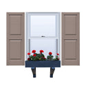 Vinyl | Raised Panel Exterior Shutters | 12" Width | with Mid Rail (50/50 Split) | 1 Pair