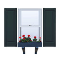 Vinyl | Raised Panel Exterior Shutters | 12" Width | No Mid Rail | 1 Pair