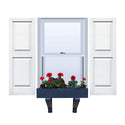 Vinyl | Raised Panel Exterior Shutters | 12" Width | with Mid Rail (50/50 Split) | 1 Pair