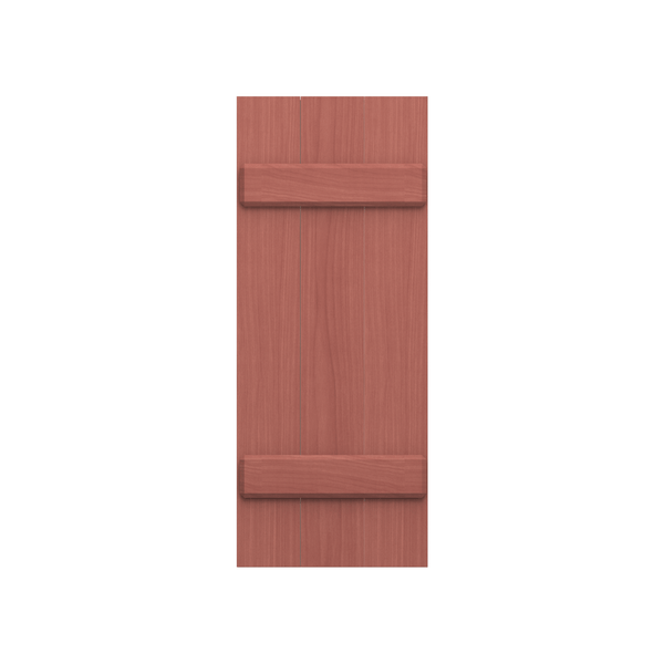 Board and Batten Mahogany Shutter - 1 Pair