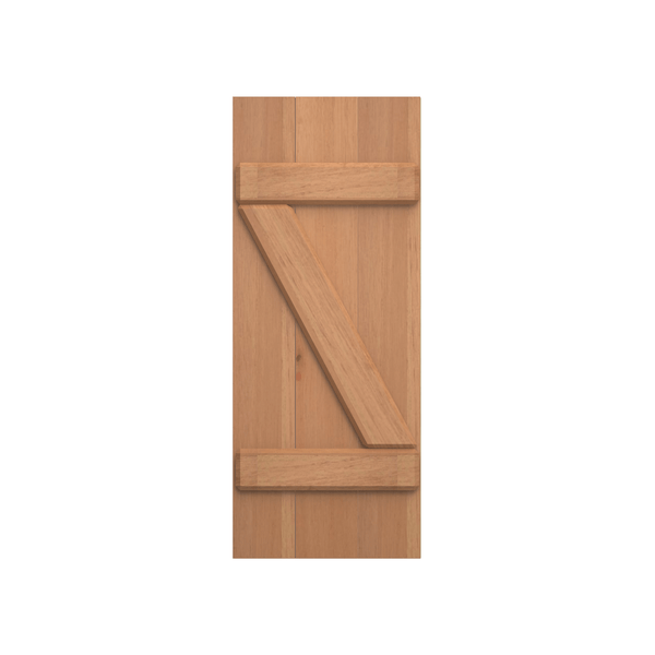 Board and Batten Z Bar Cedar Shutter - 1 Pair