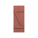 Board and Batten Z Bar Mahogany Shutter - 1 Pair