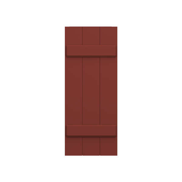 Board and Batten Mahogany Shutter - 1 Pair