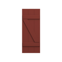 Board and Batten Z Bar Mahogany Shutter - 1 Pair