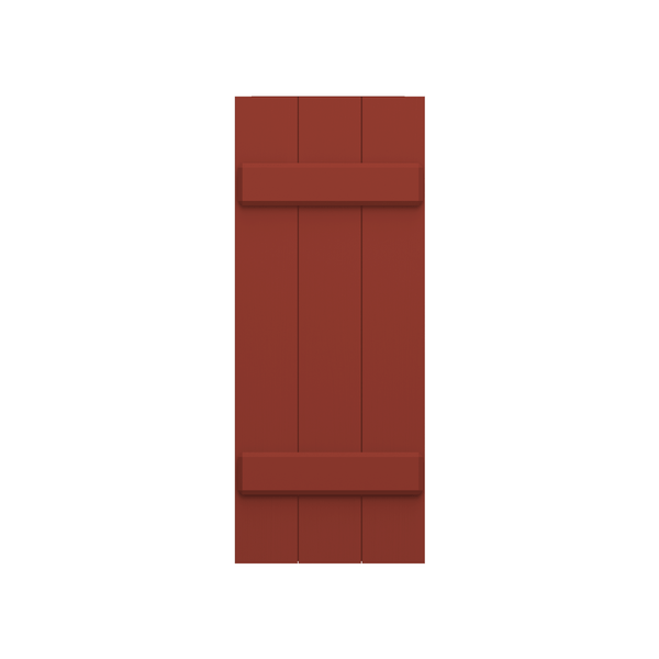 Board and Batten Mahogany Shutter - 1 Pair