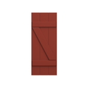 Board and Batten Z Bar Mahogany Shutter - 1 Pair