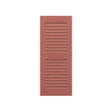 Louvered Mahogany Shutter - 2 Equal Sections - 1 Pair