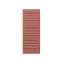 Louvered Mahogany Shutter - 3 Equal Sections - 1 Pair