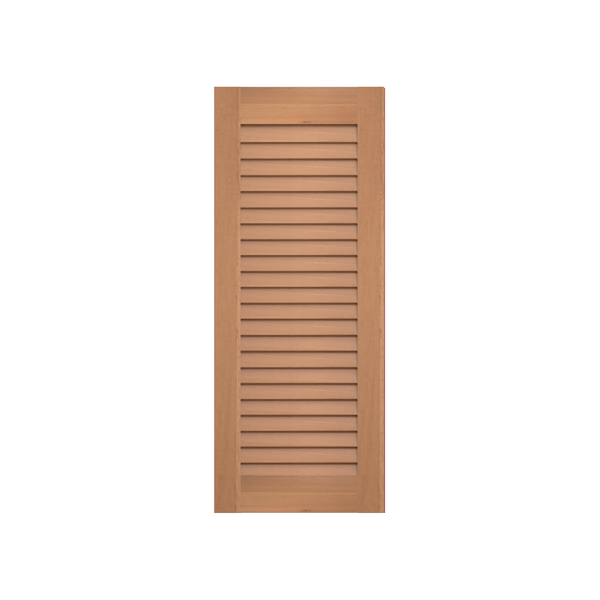 Louvered Cedar Shutter - No Mid Rail - 1 Pair