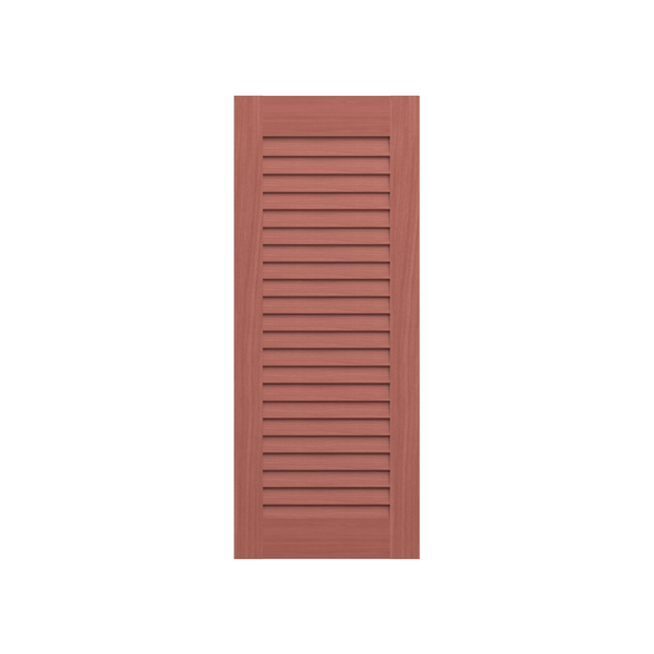 Louvered Mahogany Shutter - No Mid Rail - 1 Pair