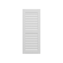 Quick Ship | Composite | Primed | Louvered Wood Exterior Shutter - 2 Equal Sections - 1 Pair