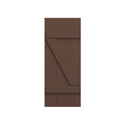 Board and Batten Z Bar Mahogany Shutter - 1 Pair