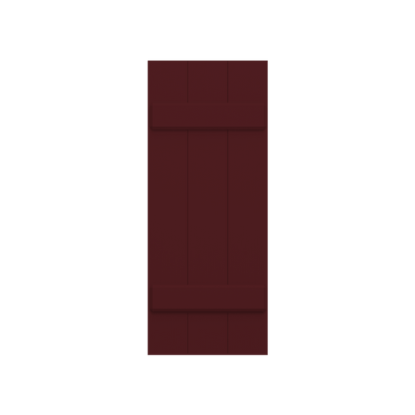 Board and Batten Mahogany Shutter - 1 Pair