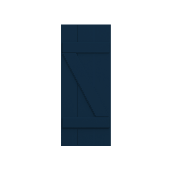 Board and Batten Z Bar Mahogany Shutter - 1 Pair