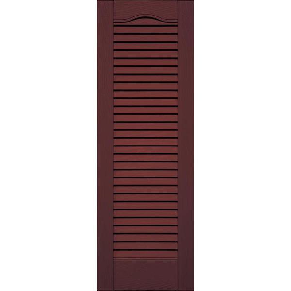 Cathedral Top All Louver Vinyl Shutter (1 Pair)