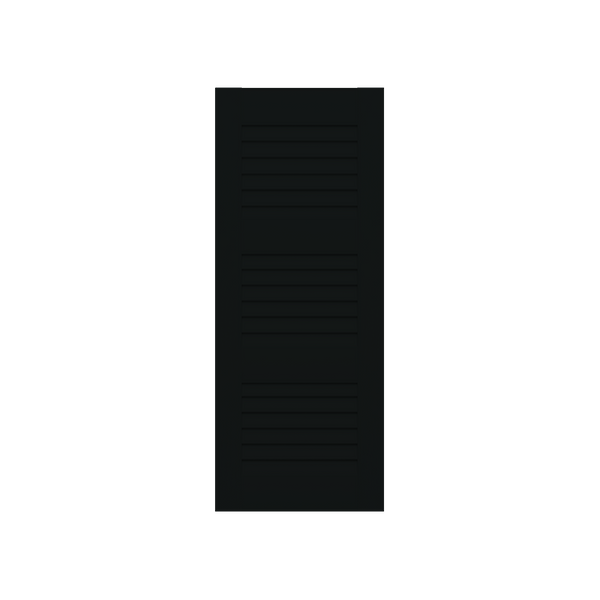 Louvered Mahogany Shutter - 3 Equal Sections - 1 Pair