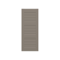 Louvered Mahogany Shutter - 3 Equal Sections - 1 Pair