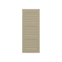 Louvered Mahogany Shutter - 3 Equal Sections - 1 Pair