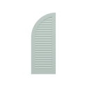 Louvered Arch Top Mahogany Shutter - No Mid Rail - 1 Pair