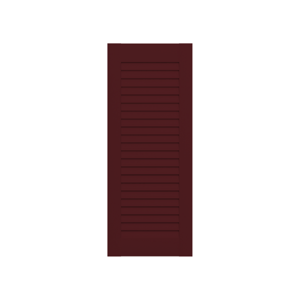 Louvered Mahogany Shutter - No Mid Rail - 1 Pair