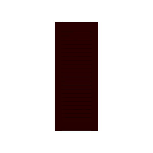 Louvered Mahogany Shutter - No Mid Rail - 1 Pair