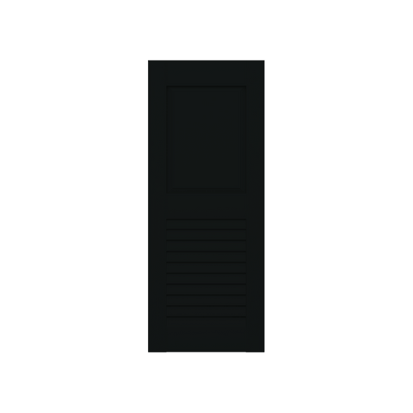 Raised Panel Over Louver Mahogany Shutter w/ Extira Composite Panels - 1 Pair