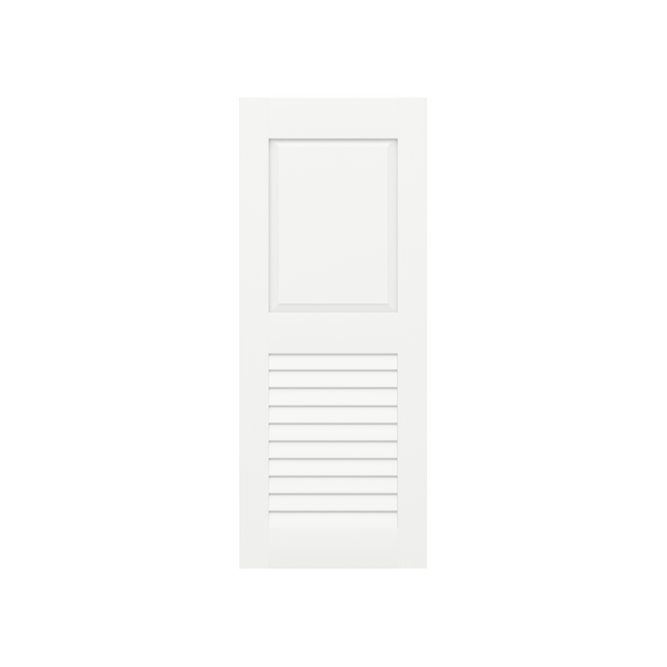 Raised Panel Over Louver Mahogany Shutter w/ Extira Composite Panels - 1 Pair