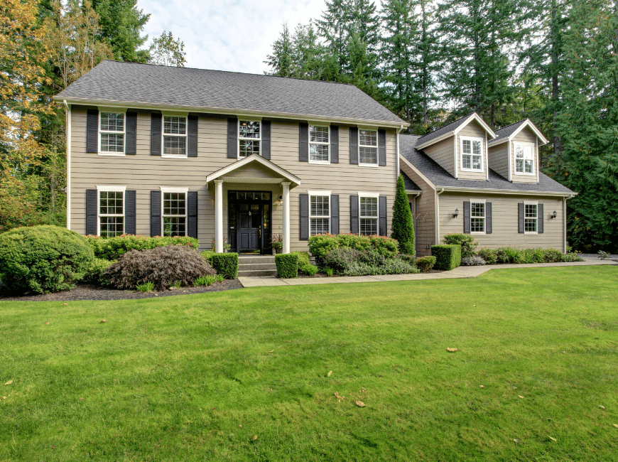 house with exterior paint and shutters