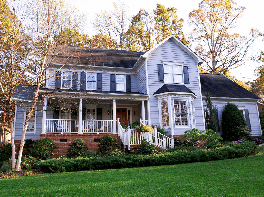 home with shutters