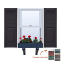 Vinyl | Louver Over Raised Panel Exterior Shutters | 16.5