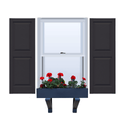 Vinyl | Raised Panel Exterior Shutters | 16.5