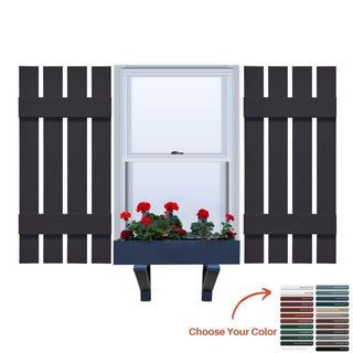 Vinyl | Spaced Board & Batten Exterior Shutters | 16.25