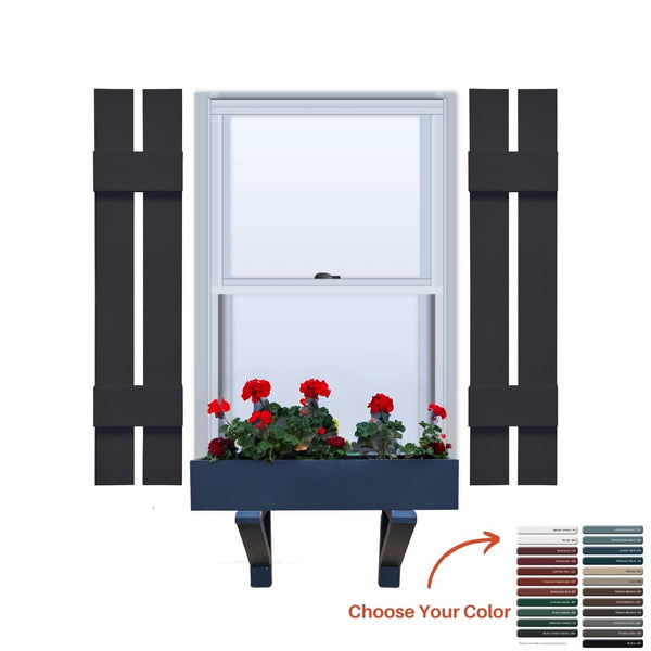 Vinyl | Spaced Board & Batten Exterior Shutters | 7.75