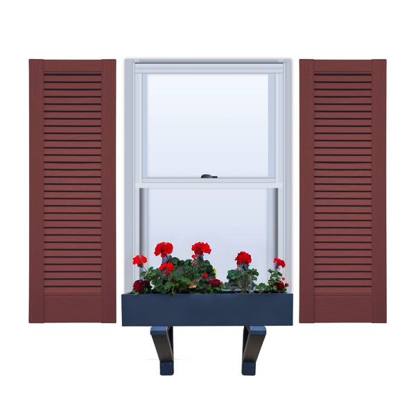 Vinyl | Louvered Exterior Shutters | 16.5