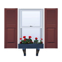 Vinyl | Louver Over Raised Panel Exterior Shutters | 14.5