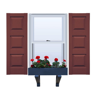 Vinyl | Raised Three Panel Exterior Shutters | 18