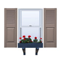 Vinyl | Louver Over Raised Panel Exterior Shutters | 14.5