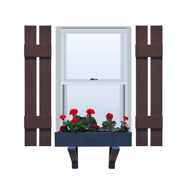 Vinyl | Spaced Board & Batten Exterior Shutters | 7.75