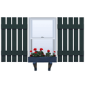 Vinyl | Spaced Board & Batten Exterior Shutters | 20.5