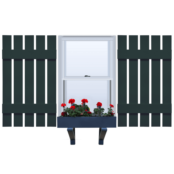 Vinyl | Spaced Board & Batten Exterior Shutters | 20.5