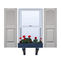 Vinyl | Louver Over Raised Panel Exterior Shutters | 18