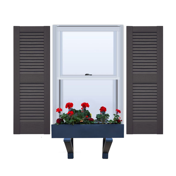 Vinyl | Louvered Exterior Shutters | 16.5