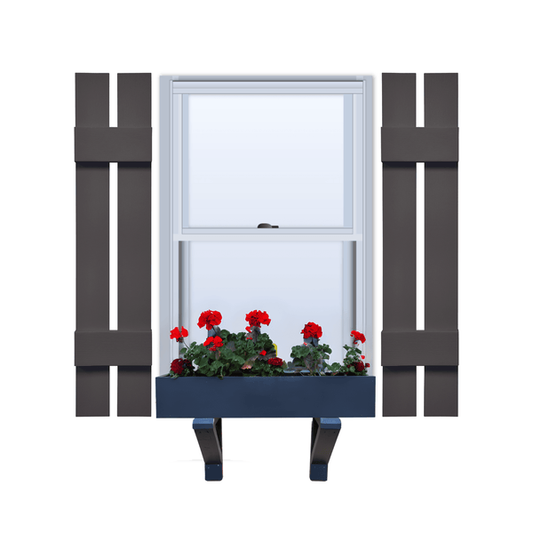 Vinyl | Spaced Board & Batten Exterior Shutters | 7.75
