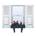 Vinyl | Louver Over Raised Panel Exterior Shutters | 16.5