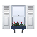 Vinyl | Louver Over Raised Panel Exterior Shutters | 16.5