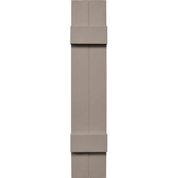 Joined (2) Board & Batten Composite Wood Exterior Shutter - 1 Pair