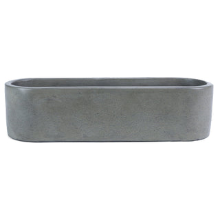 Cement Oval Planter - Natural Finish